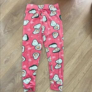 Fuzzy Pink Avocado Print Pajamas